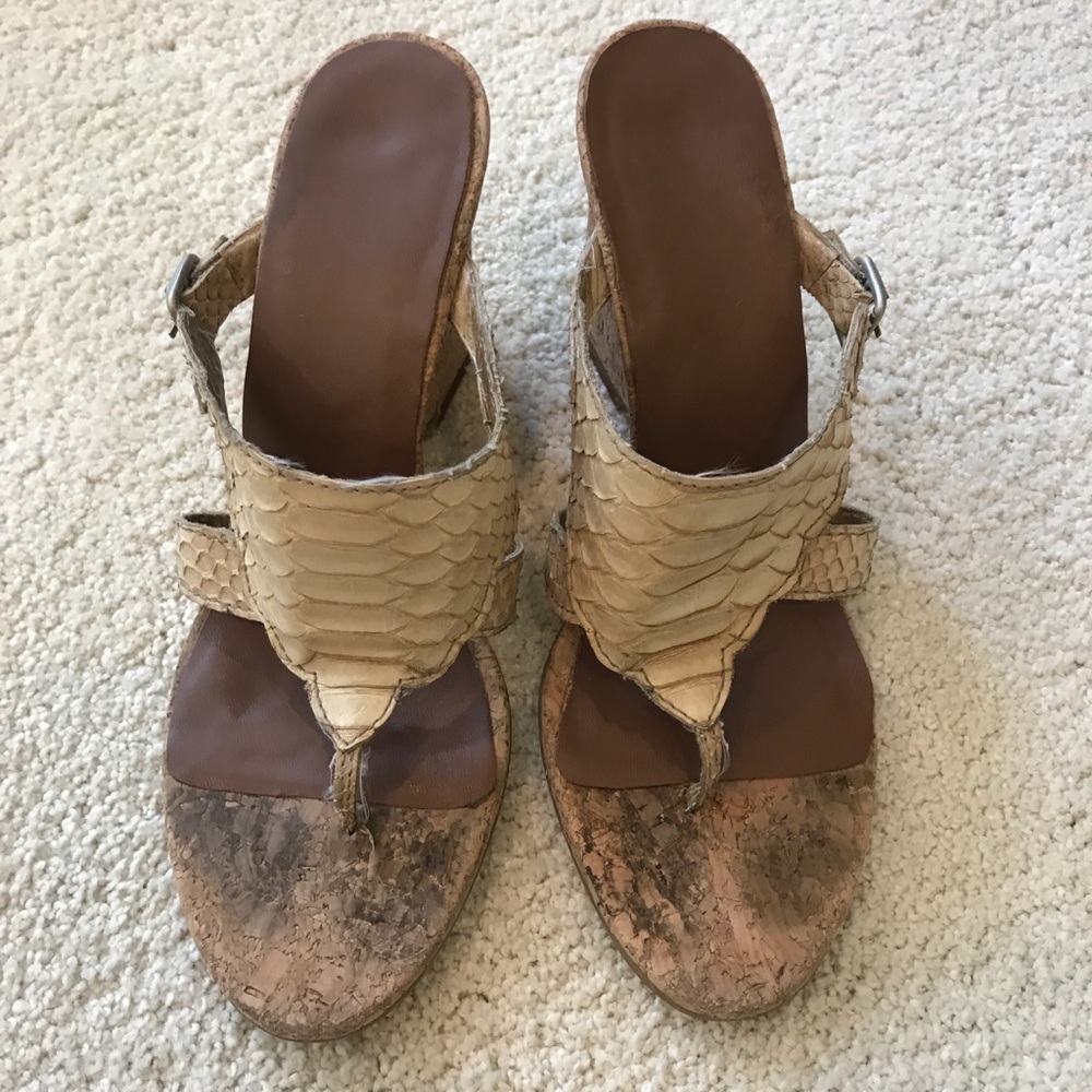 Delman Cork Wedge